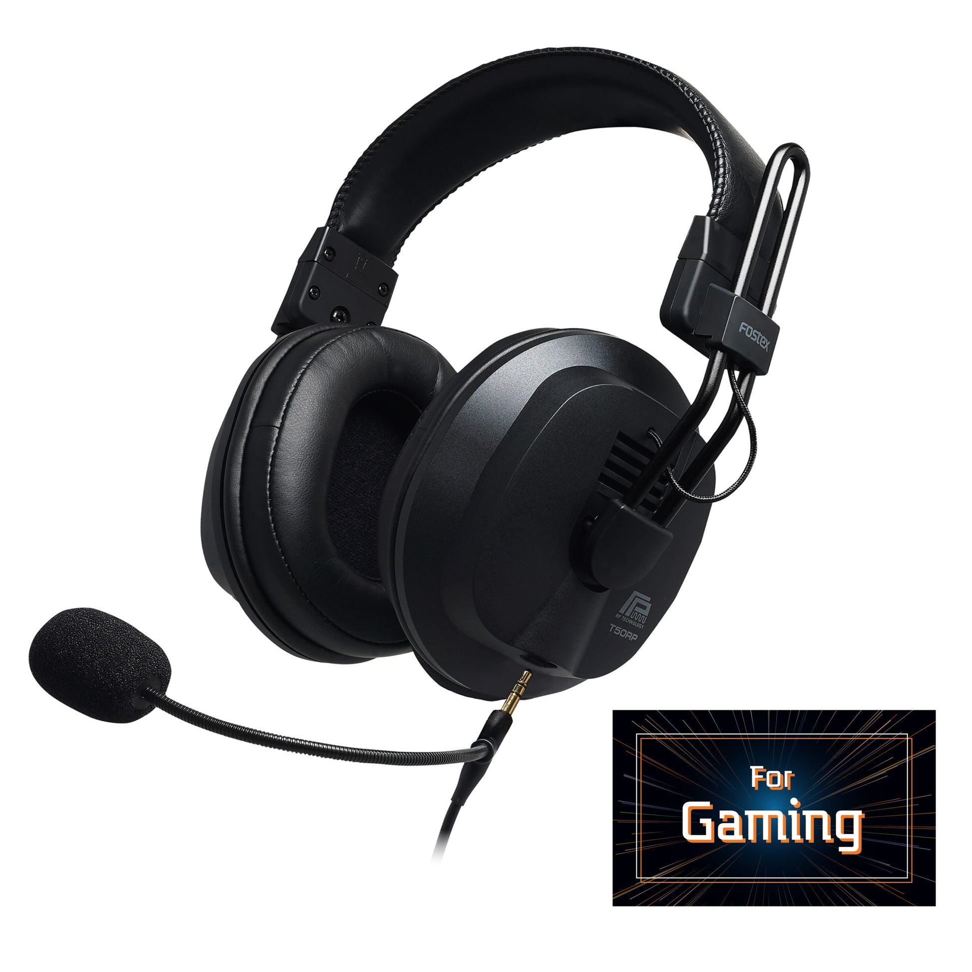 Fostex T50RPmk4g+ planar magnetic gaming headset on white background