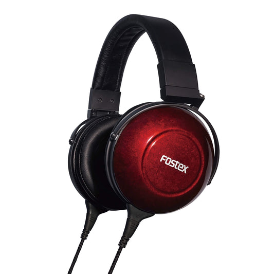 Fostex TH900mk2 closed-back headphones with Bordeaux lacquered wood housings