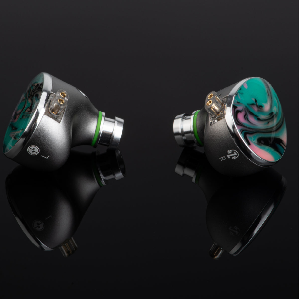TINHiFi Z1 Sublime marbled faceplates on dark background